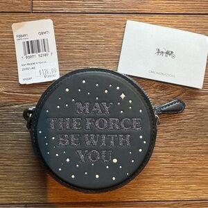 Coach Black Round Bag with Star Wars Design
